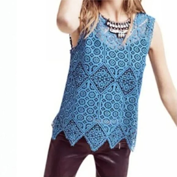 NWT Anthropologie Lacework Shell Size XS - Picture 1 of 4